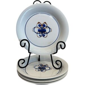 LOT OF 4 DANSK  Austria GENESIS Porcelain MCM 8 1/4 " SALAD PLATE MEDALLION